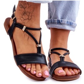 Sandales Plates Femme S.Barski KV-541-120 Noir