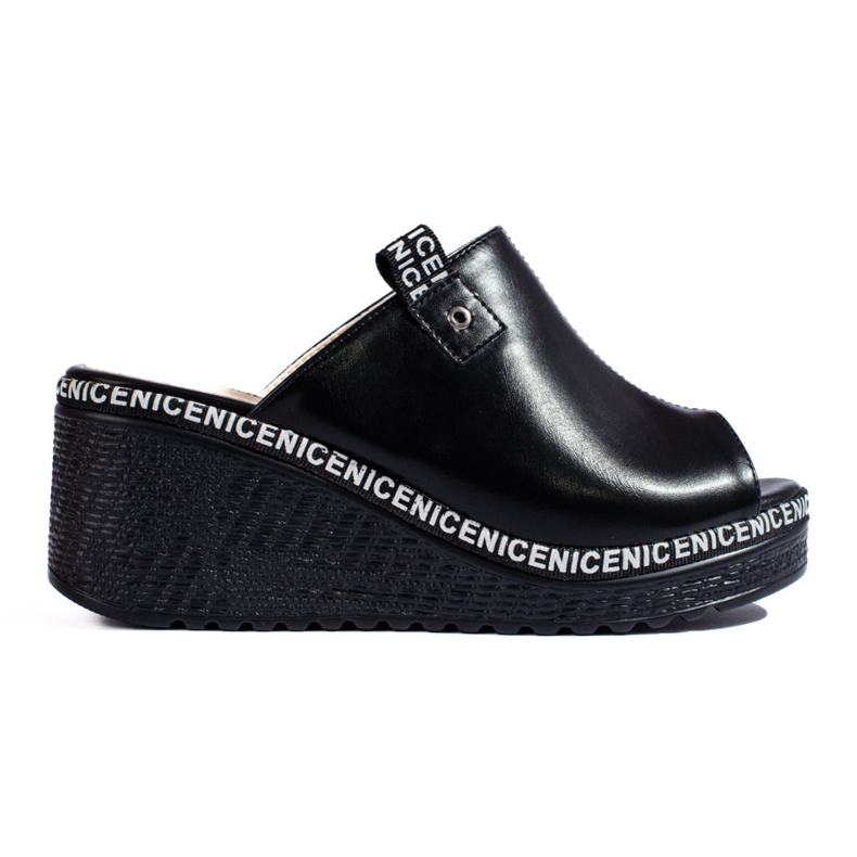 Chaussons compensés Shelovet noirs femme le noir