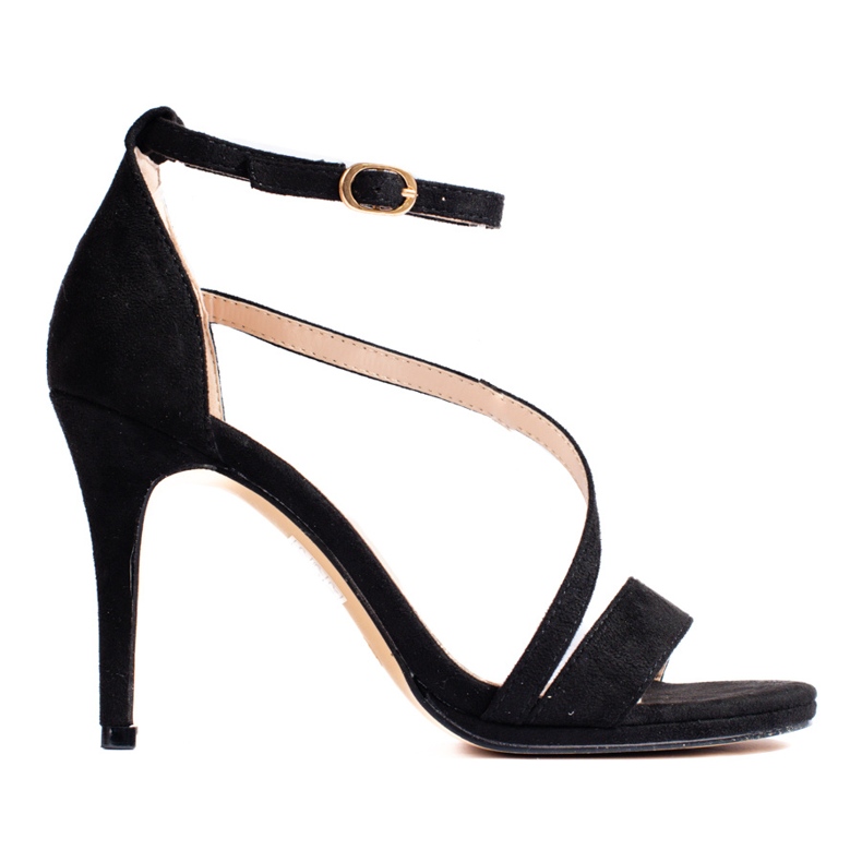 Sandales à talons hauts Shelovet noires pour femmes le noir