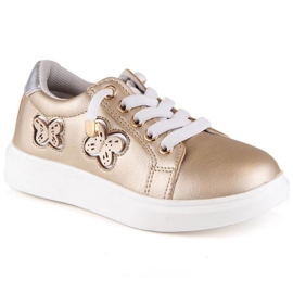 Miss Jr. EVE420B chaussures métalliques dorées