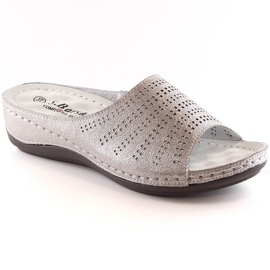 Chaussons en cuir confortables pour femmes sur le coin or rose S.Barski BN292 doré