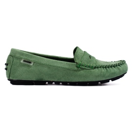 Mocassins en daim vert Shelovet femme Mocassins en daim vert Shelovet femme