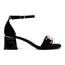 Sandales noires femme Shelovet block