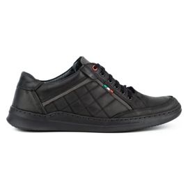 Olivier Chaussures décontractées en cuir pour hommes 297GT noir