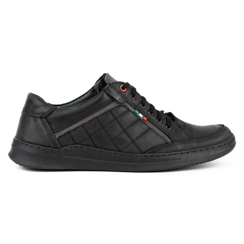 Olivier Chaussures décontractées en cuir pour hommes 297GT noir le noir Olivier Chaussures décontractées en cuir pour hommes 297GT noir le noir