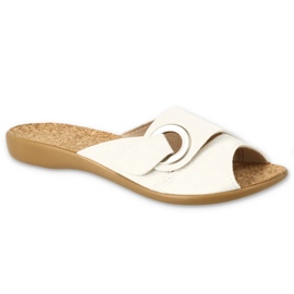 Befado Béfado Women's Slippers Cork INSERT 265D028 WHITE blanc