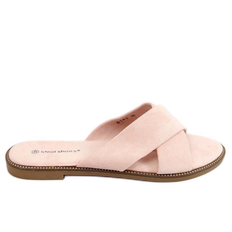 BM Chaussons croisés femme Alyson Pink rose
