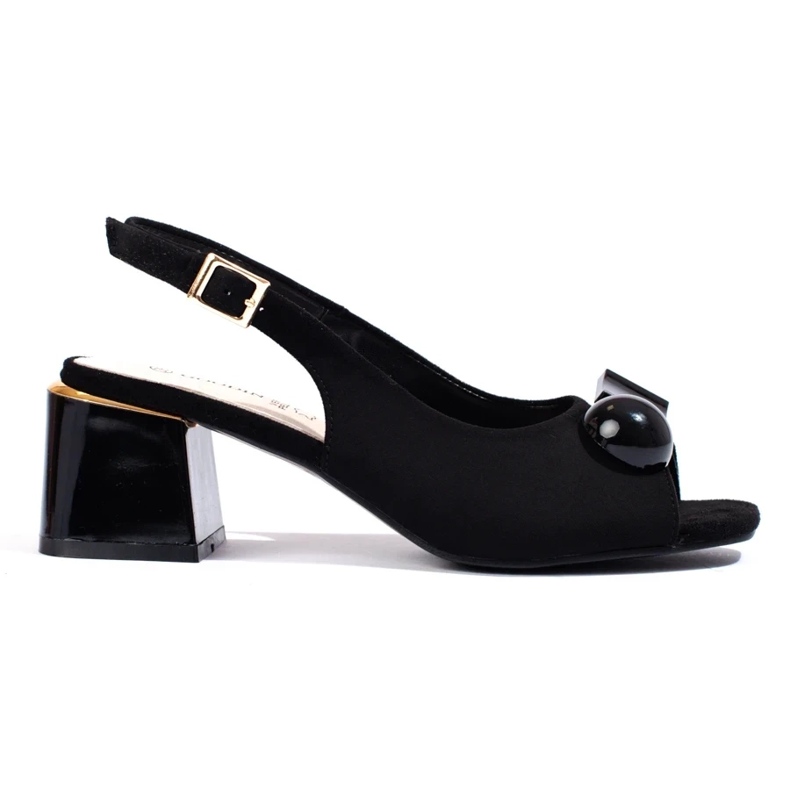 Sandales en daim noir le noir