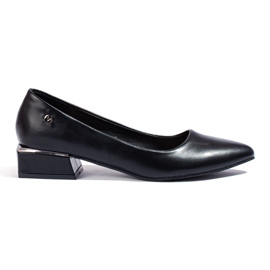 Ballerines femme Vinceza noires à petits talons
