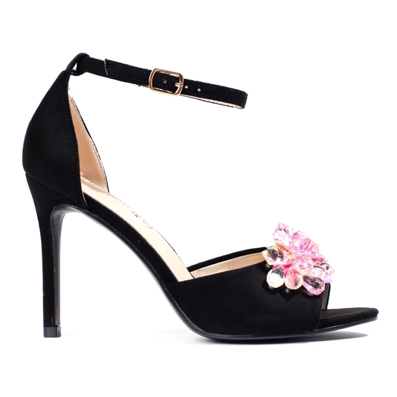 Sandales noires à talons hauts de Shelovet le noir