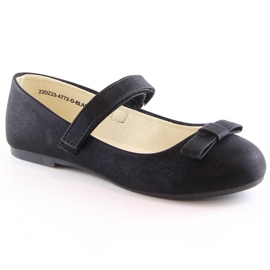 Ballerines pour filles avec velcro noir eVento 4772