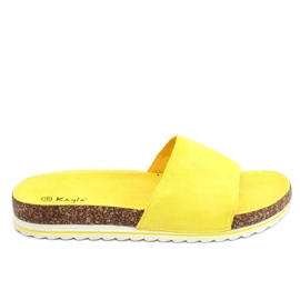 BM Chaussons en liège pour femme Stoner Yellow jaune