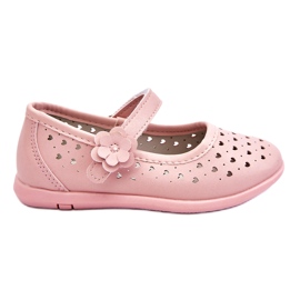 PA1 Ballerines Enfant Ajourées Rose Lenna