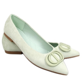 Arte Ballerines vertes à bout en amande Arte Ballerines vertes à bout en amande