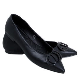 Ballerines noires à bout en amande Falana