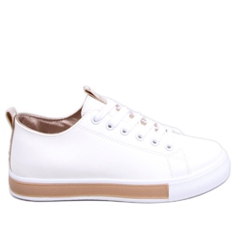 BM Baskets femme Monae Champagne blanc