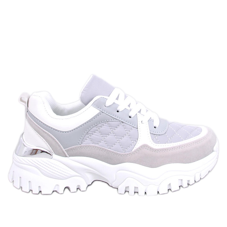 Baskets compensées Ortega grises violet
