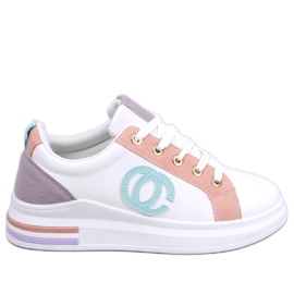 BM Baskets femme Verdon Rose blanc