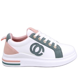 BM Baskets femme Vert Verdon blanche
