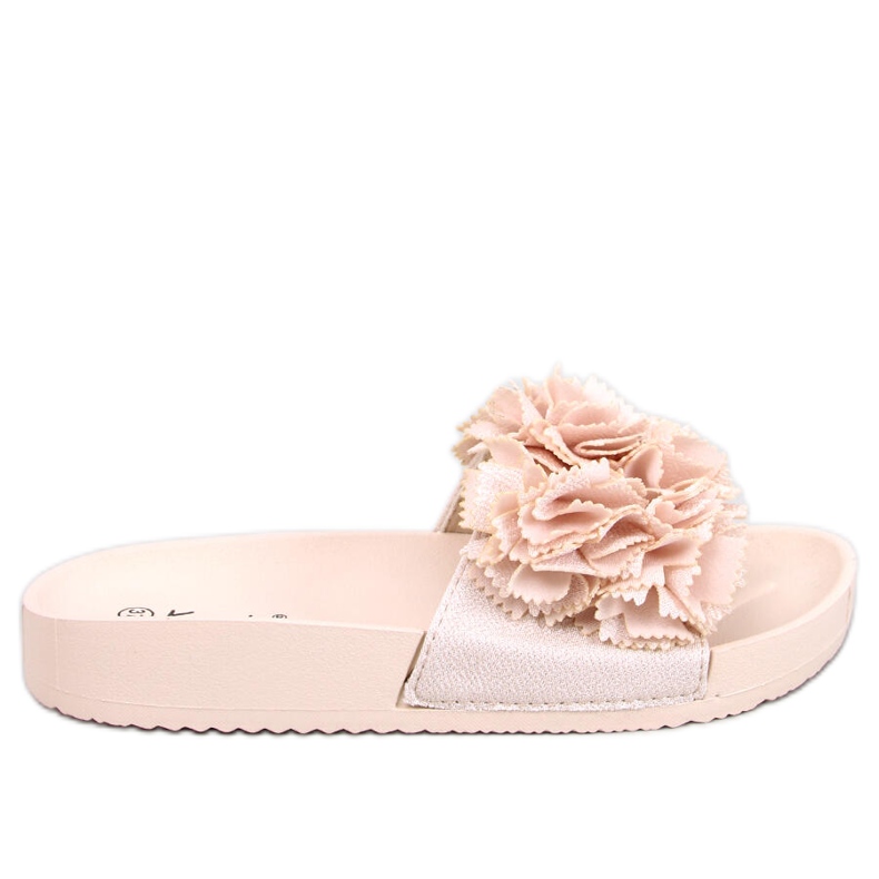 BM Le chausson fleuri Traille Beige pour femme
