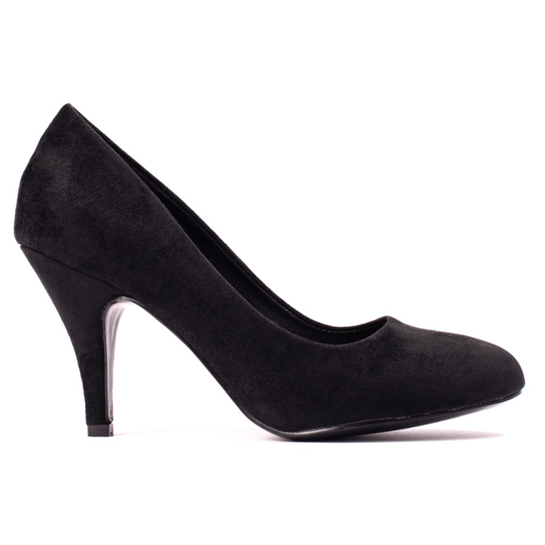 Escarpins classiques à talons en daim noir de Shelovet le noir