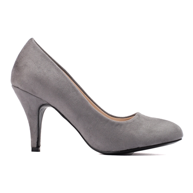 Escarpins à talons hauts en daim classique gris Shelovet
