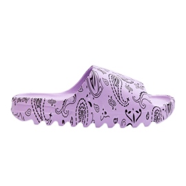 Pantoufles pour femmes à la mode sur une plate-forme massive Violet Lorette
