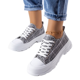 Baskets grises à carreaux McKeylor