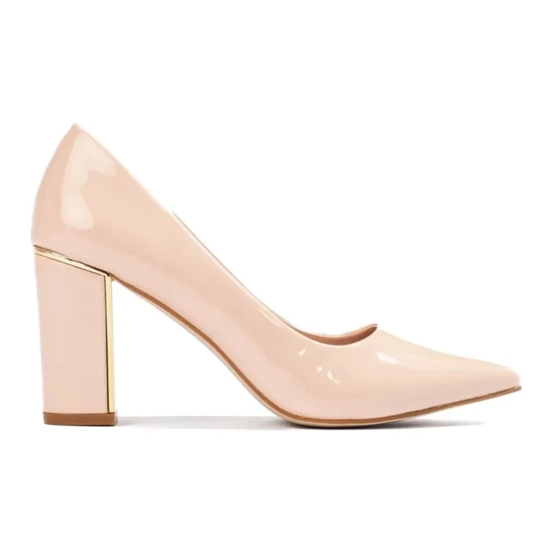 Escarpins classiques en cuir verni Shelovet beige