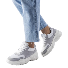 Baskets blanches et grises de Big Star JJ274A112 Baskets blanches et grises de Big Star JJ274A112