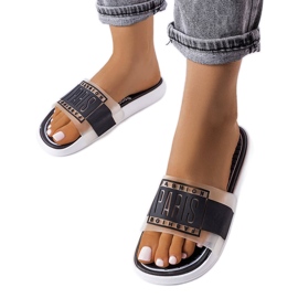 Babouches en caoutchouc noir de Paris