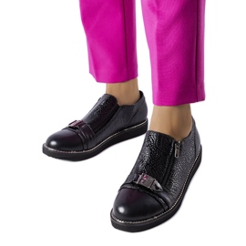 Chaussures gaufrées noires Hugues le noir