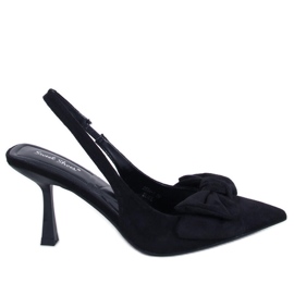 PA1 Escarpins Shirley noirs à talons ouverts le noir