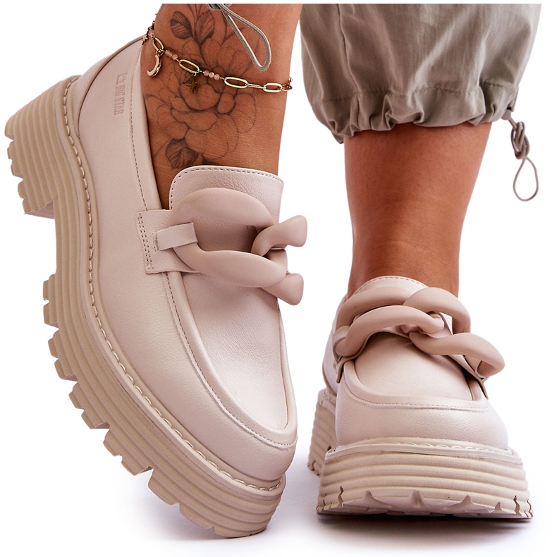 Mocassins en Cuir Big Star Chaussures LL274581 Beige