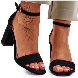 Sandales en daim classiques pour femmes Noir Passo le noir