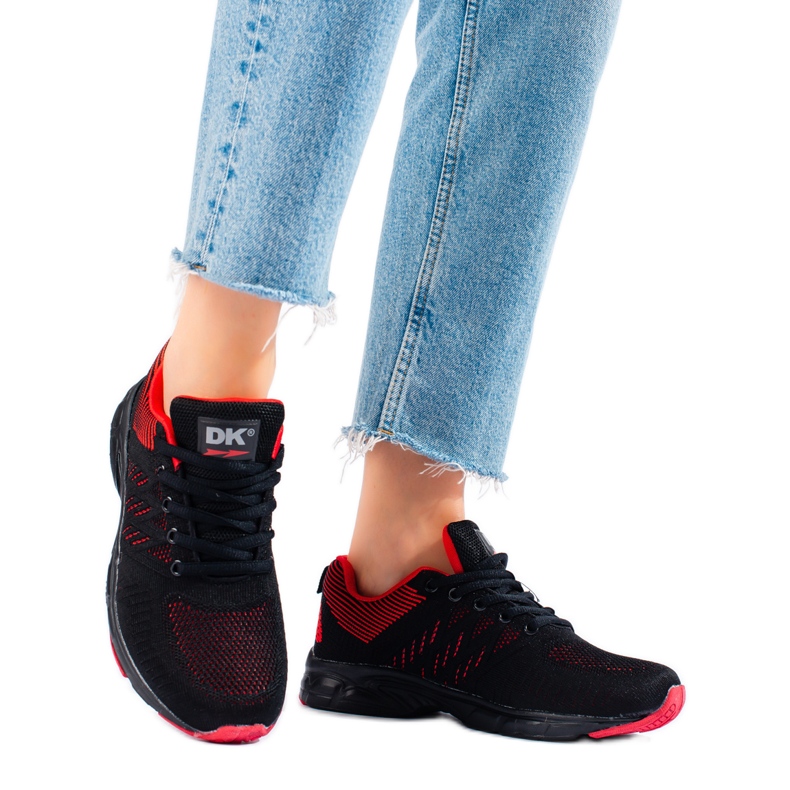 Chaussures de sport textile femme noir et rouge DK le noir Chaussures de sport textile femme noir et rouge DK le noir
