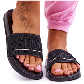 Chaussons Femme Légers Avec Inscription Merry Noire