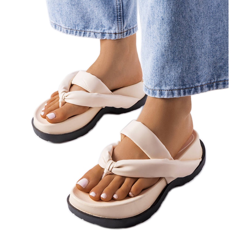 PA1 Mules à plateforme beiges de Lachapelle PA1 Mules à plateforme beiges de Lachapelle