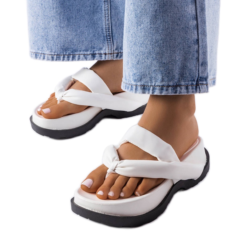 PA1 Sandales à plateforme blanches de Lachapelle