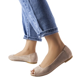 Ballerines beiges ajourées d'Agate
