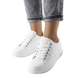 Baskets blanches avec empiècements Deans