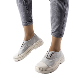 Baskets élastiquées grises Walton