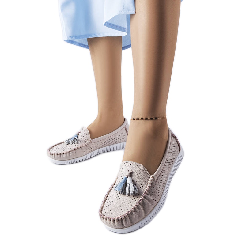 Mocassins Maryville en cuir rose