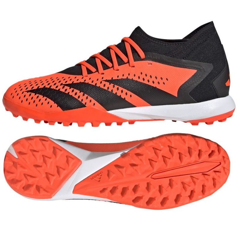 Adidas Predator Accuracy.3 Tf M GW4638 chaussures de football orange oranges et rouges