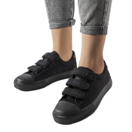 Baskets Velcro noires Big Star LL274A204