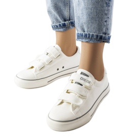 Baskets blanches à scratch Big Star LL274A203