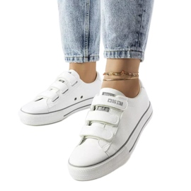 Baskets blanches à scratch Big Star LL274A205
