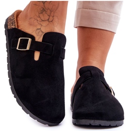 FJ1 Sandales Daim Sur Plateforme Liège Noir Vellma