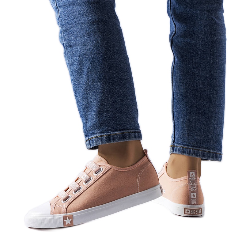 Baskets à enfiler roses Big Star HH274096