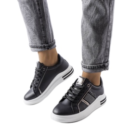 Baskets noires ornées de strass Xarles